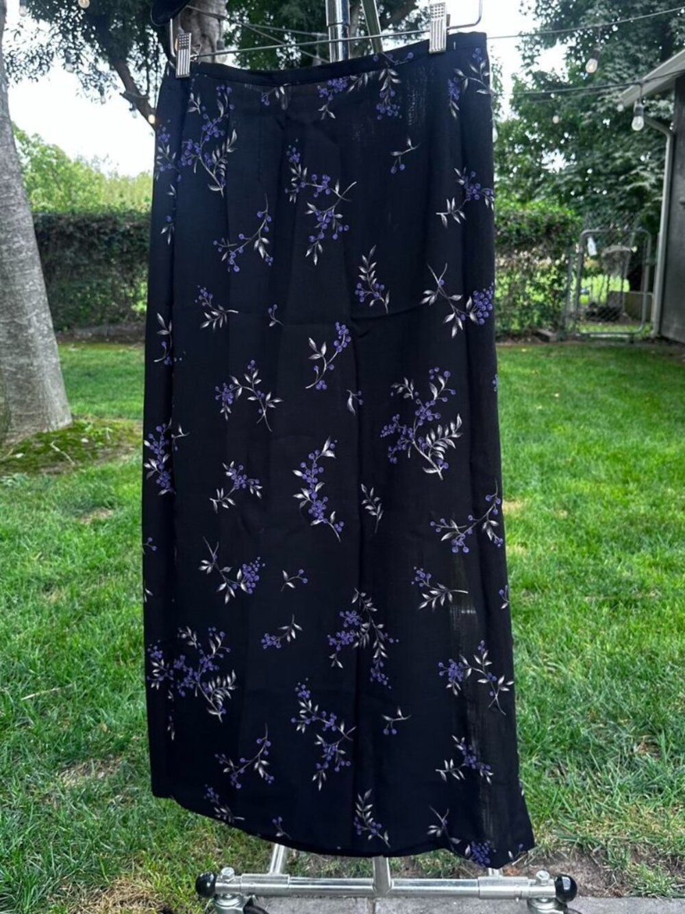 Y2K Whimsygoth Maxi Floral Print Skirt Size M by Hilliard and Hanson